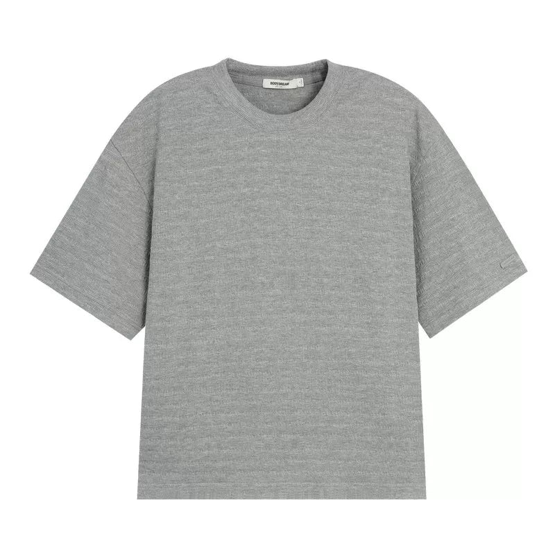 BODYDREAM Snake Bone Pattern Loose Drop-Shoulder Knit Tee