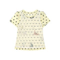 KANO Faux Two-Layer Polka Dot Cropped Slim-Fit Tee