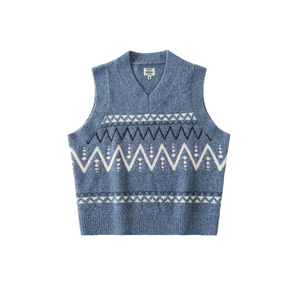 LR MADE Fair Isle Wool Blend Knit Vest