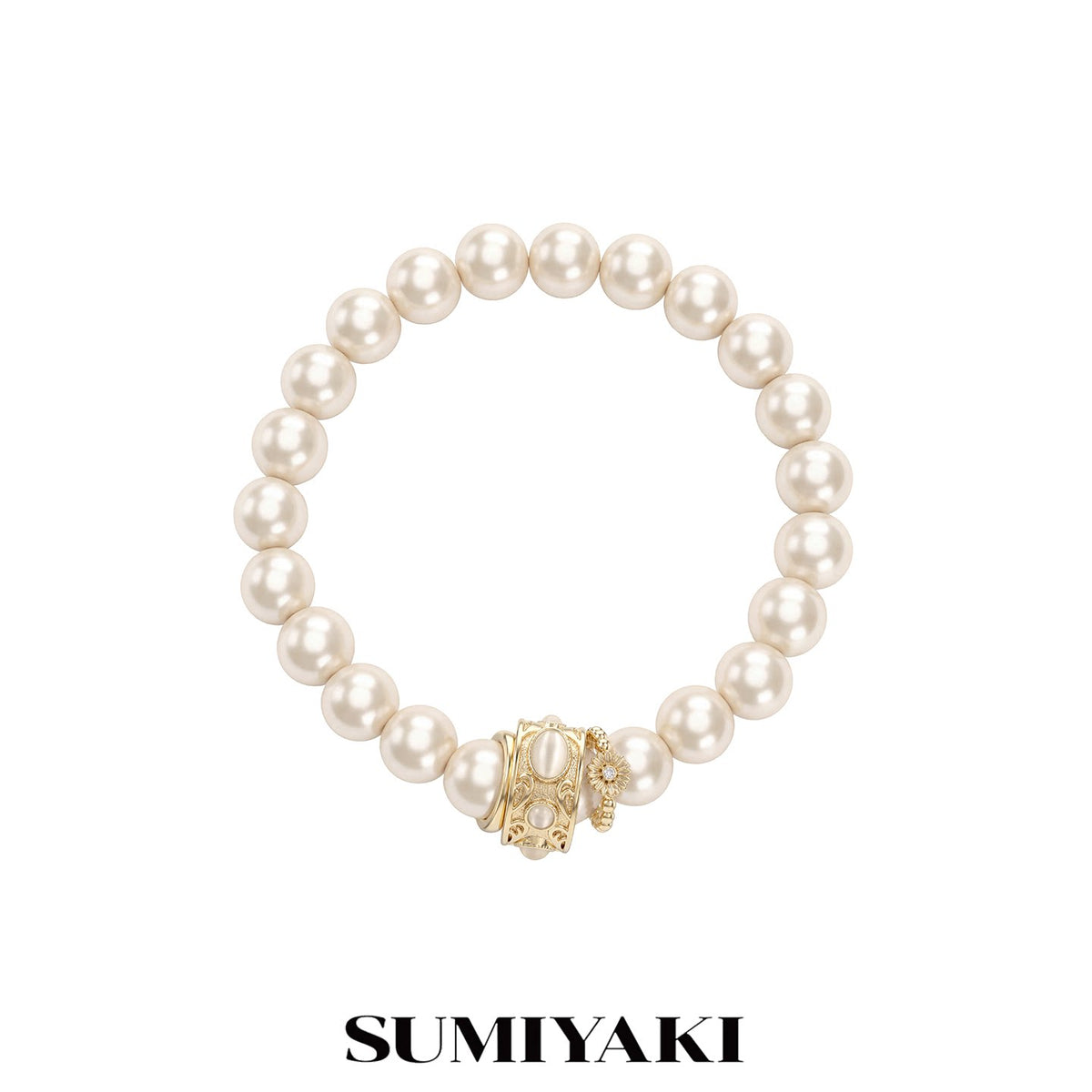 SUMIYAKI Pearl Turning Fortune Rolling Bead Bracelet
