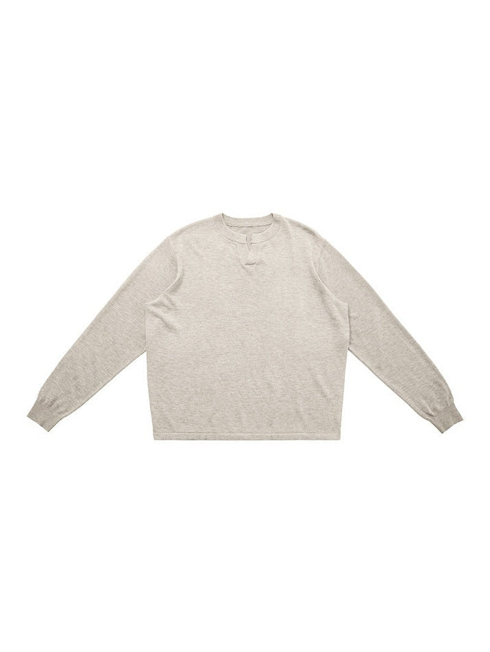 UNF Micro-elastic Loose V-neck Long Sleeve