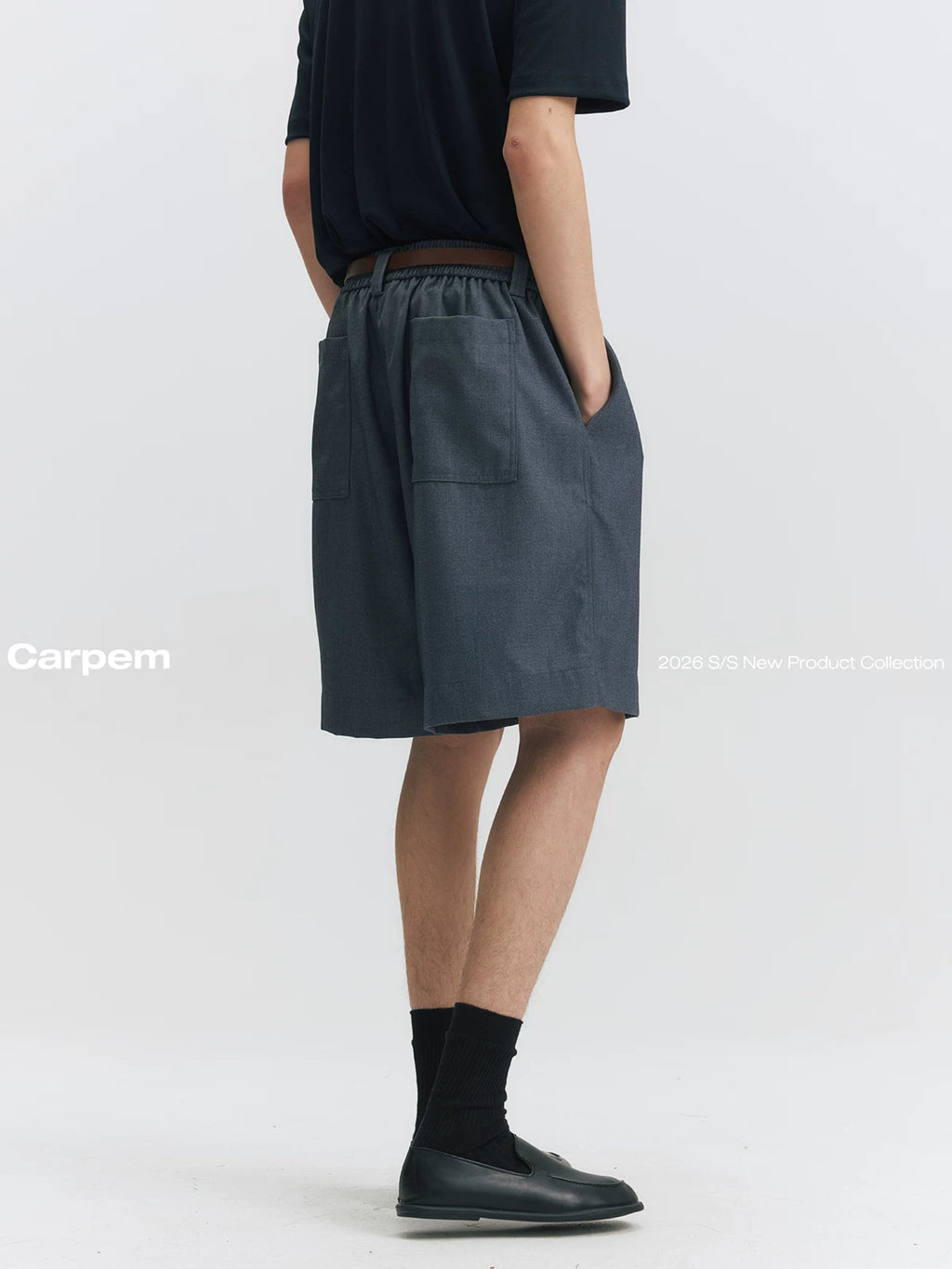 CARPEM 470g Textured Drawstring Relaxed Sweat Shorts
