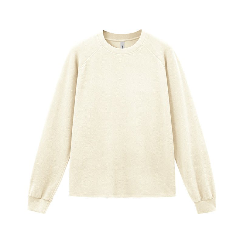 Inflation Warm Shoulders Loose Crew Neck Long Sleeves