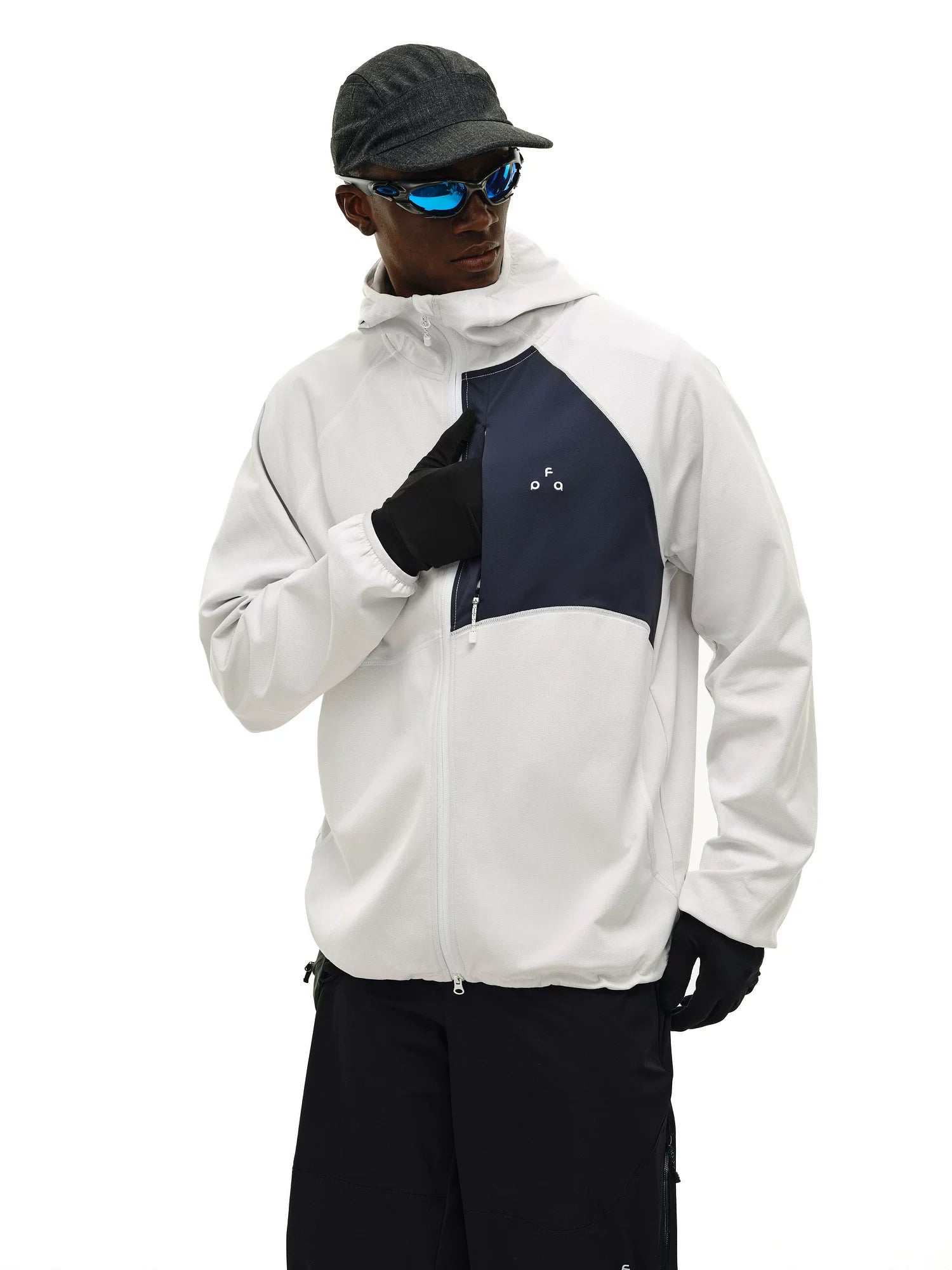 FPA Contrasting Zipper Cardigan Sweater Jacket