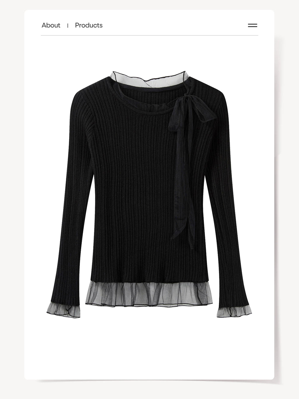Cantonstory Crew Neck Slim-fit Long Sleeve Wool Knitted Sweater