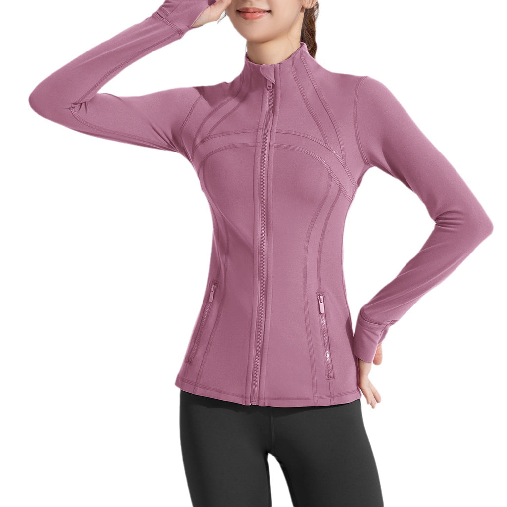 Athena Lulu Stand-up Collar Blazer Long-sleeved Zip-up Jacket