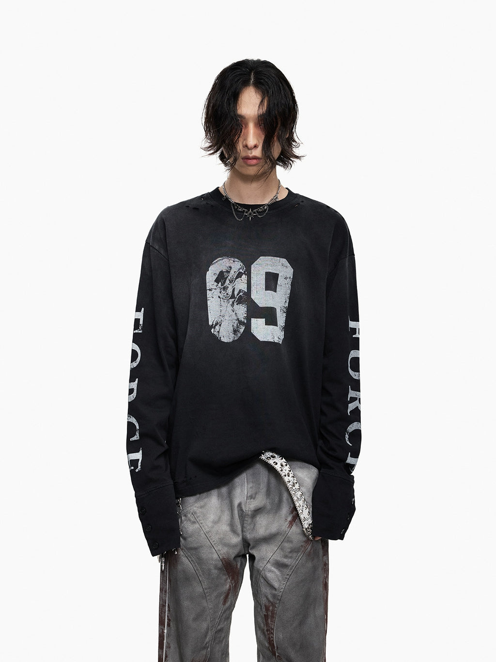 Chanyoou Breasted Crew Neck Sweater