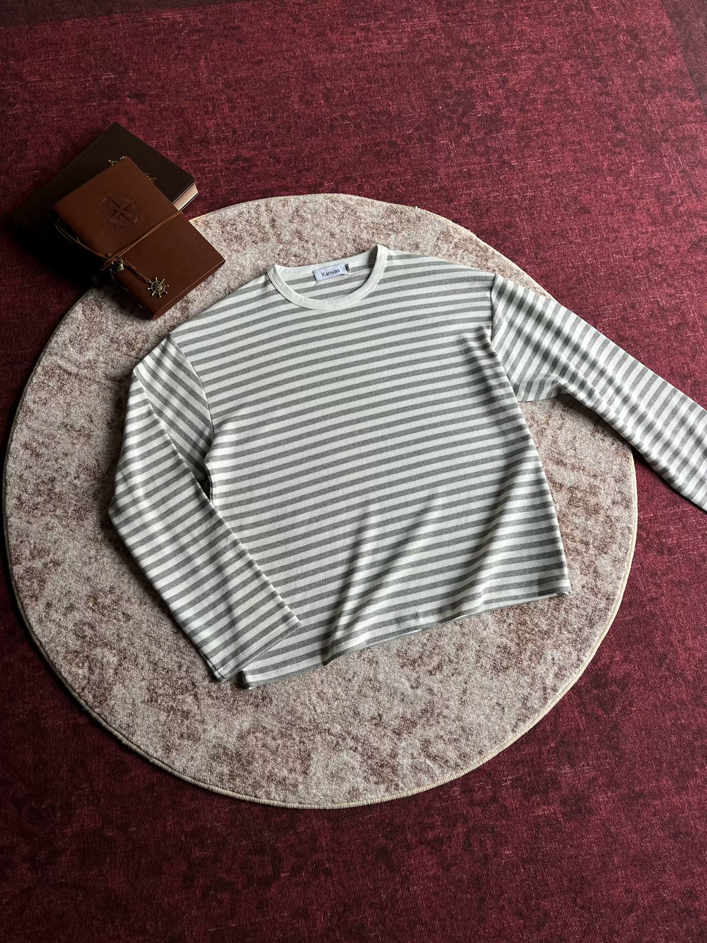 Xanvas Striped Relaxed Long-Sleeve Tee
