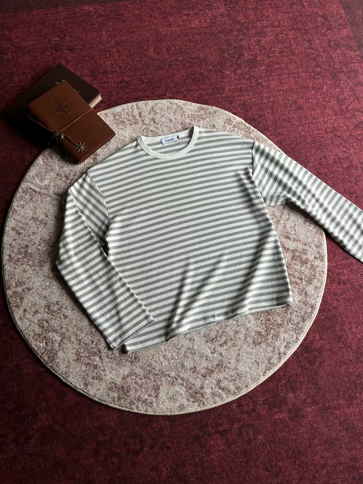 Xanvas Striped Relaxed Long-Sleeve Tee