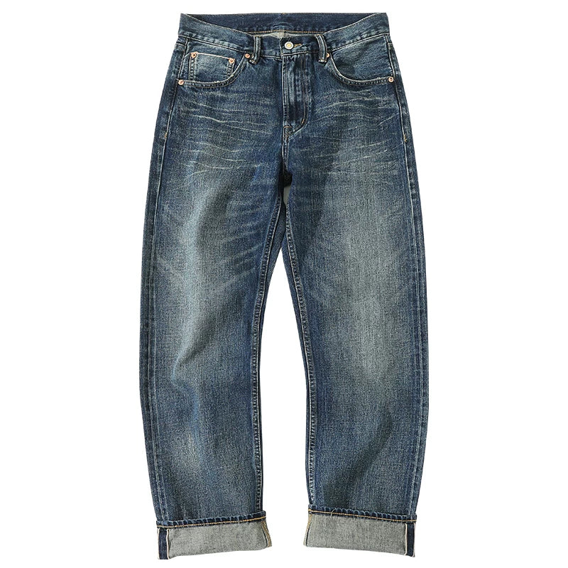 Mbbcar Vintage Washed Relaxed Straight Selvedge Jeans