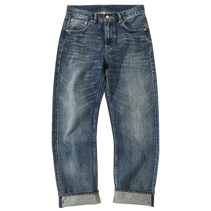 Mbbcar Washed Relaxed Straight Selvedge Jeans