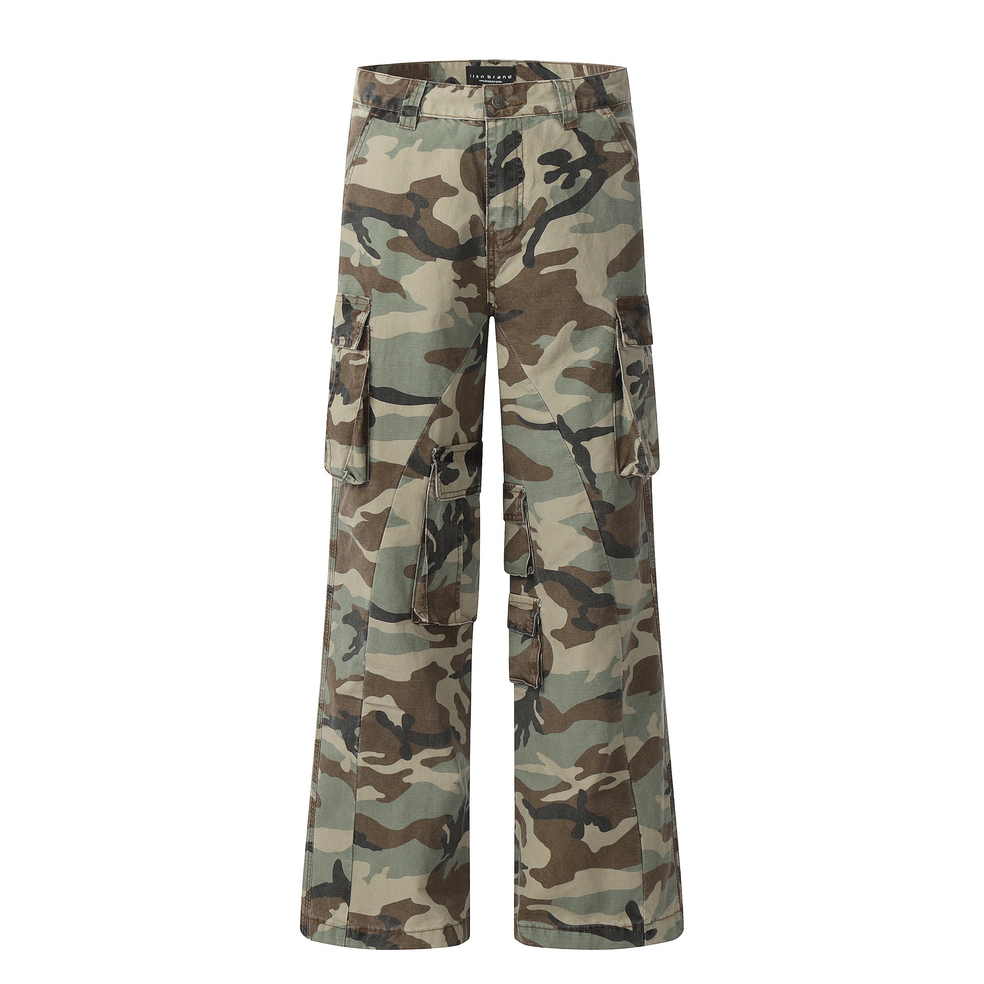 11KN Retro Micro-pull Camouflage Overalls