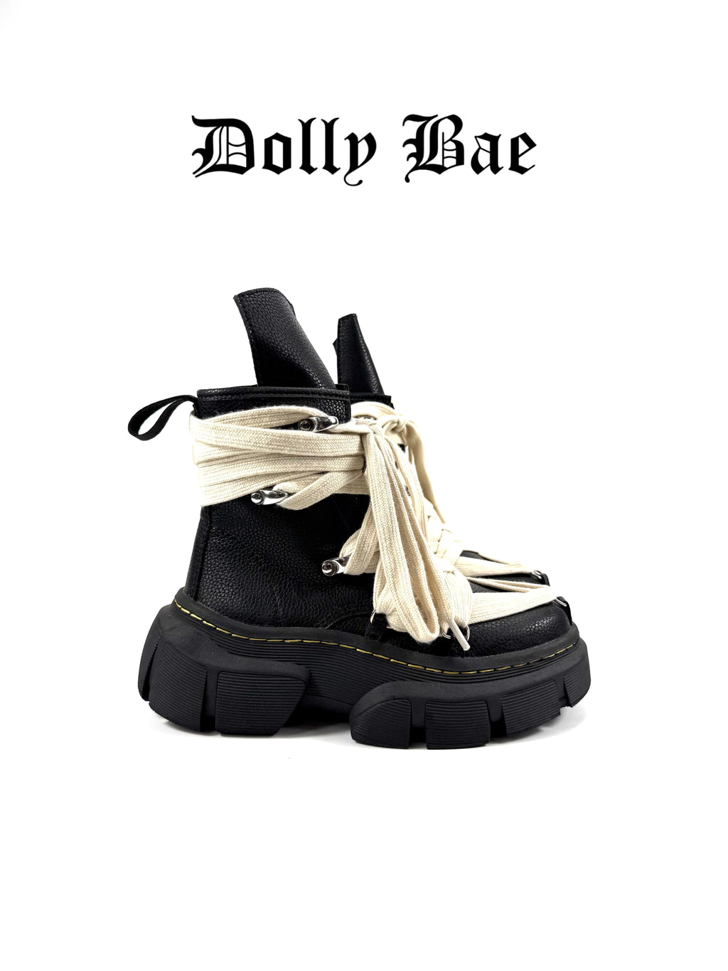 Dollybae Platform Wrap Laces Martin Boots