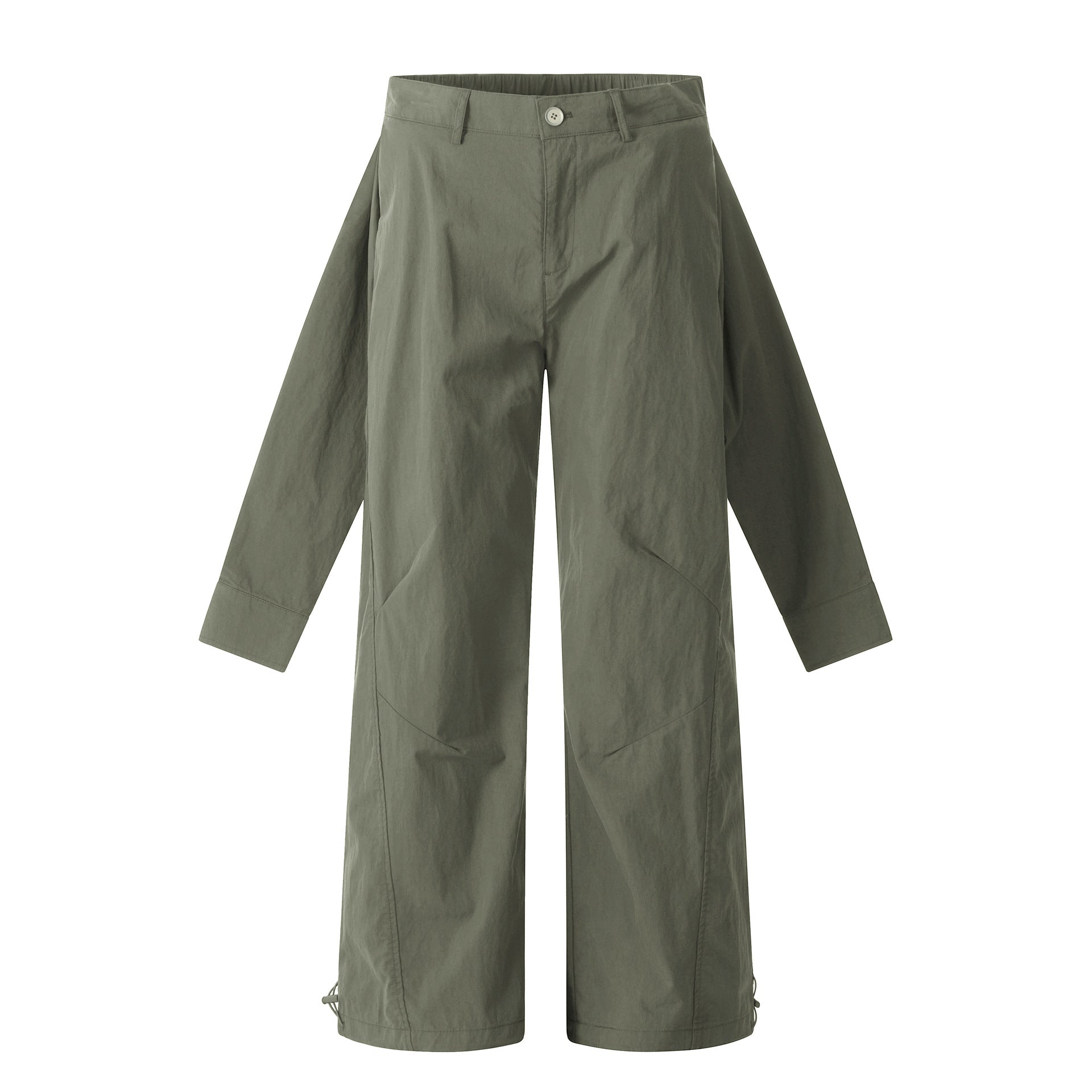 11KN pleated casual Maillard Fake Sleeve pants