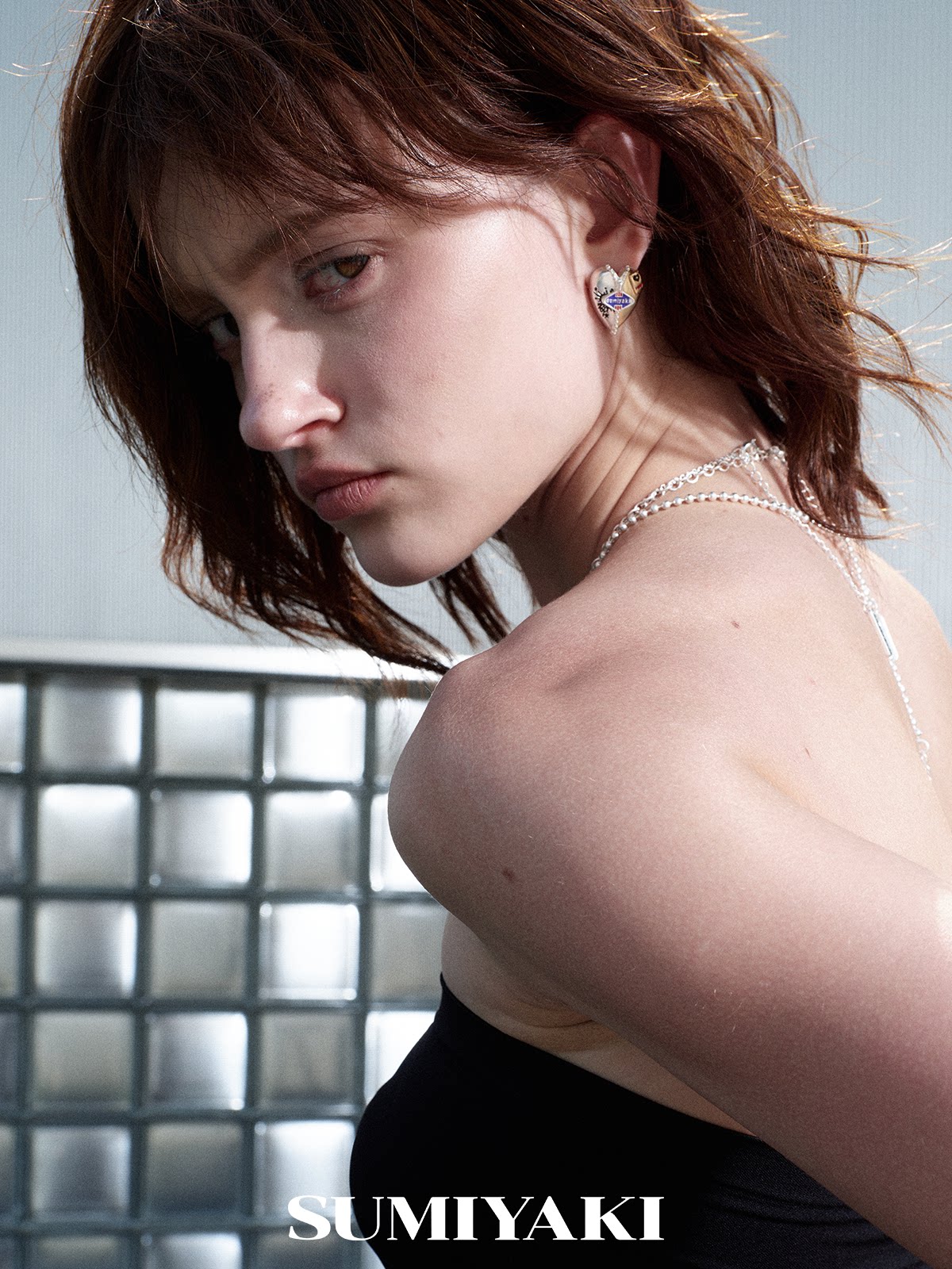 SUMIYAKI Sterling Silver Heart Earrings
