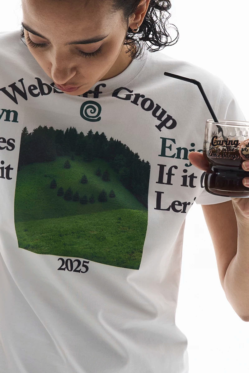 WebSurfGroup Couple Cotton Print Front Shoulder Short Sleeve Tee