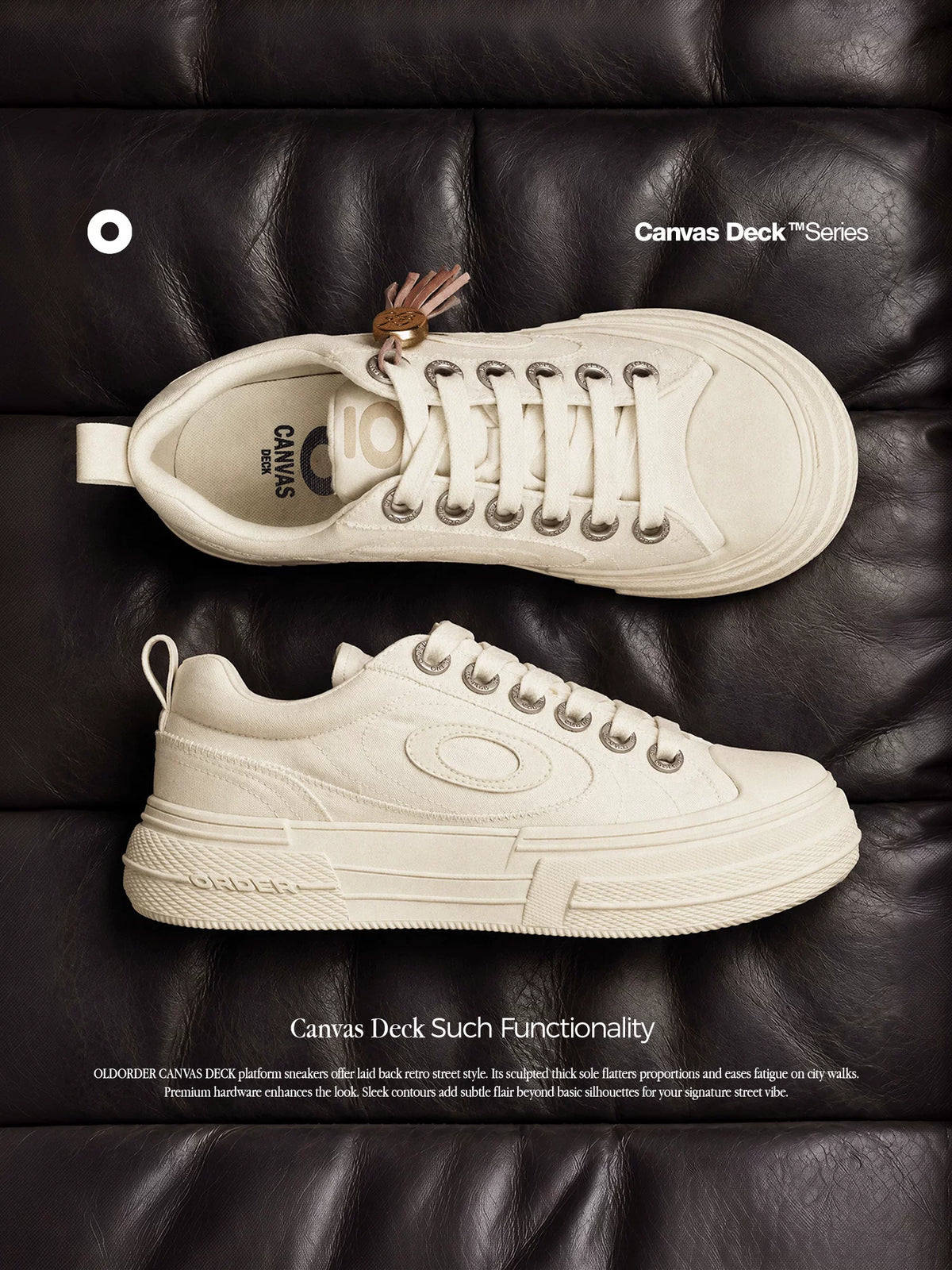 OLD ORDER Canvas Platform Lace-Up Low-Top Sneaker