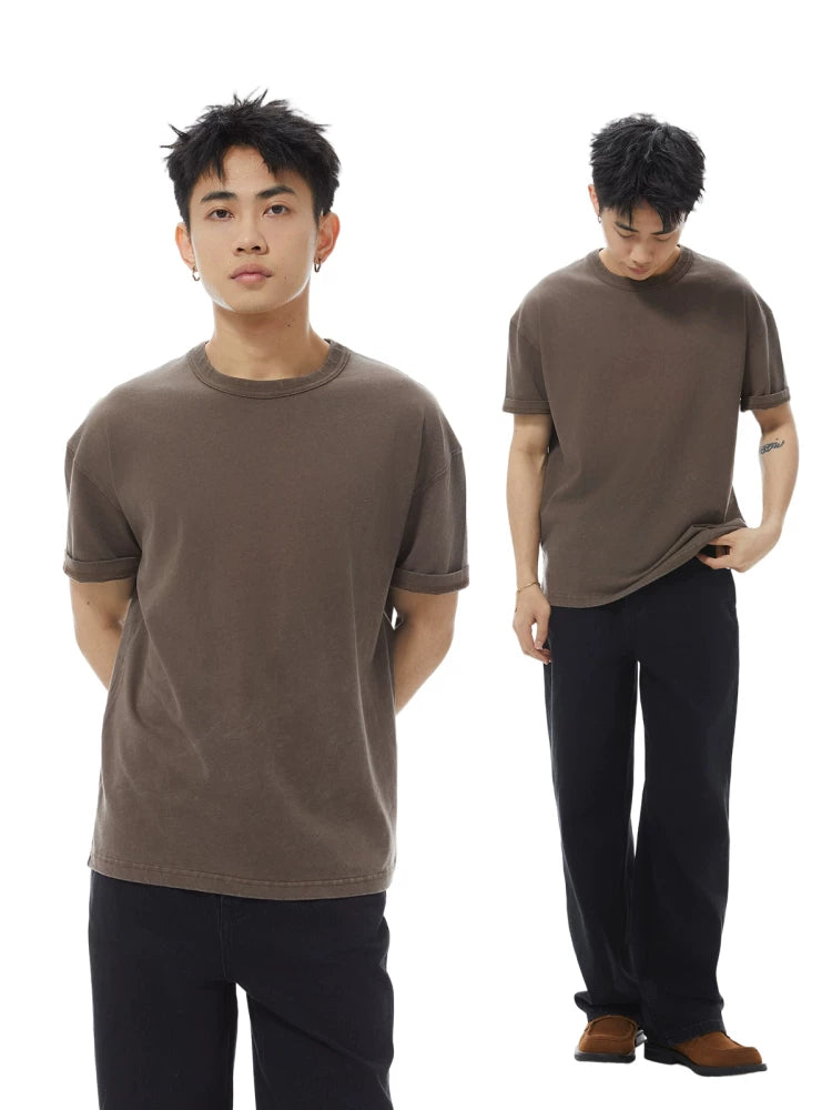 GOODLIVEABLE Old Small Cuff Casual Tee
