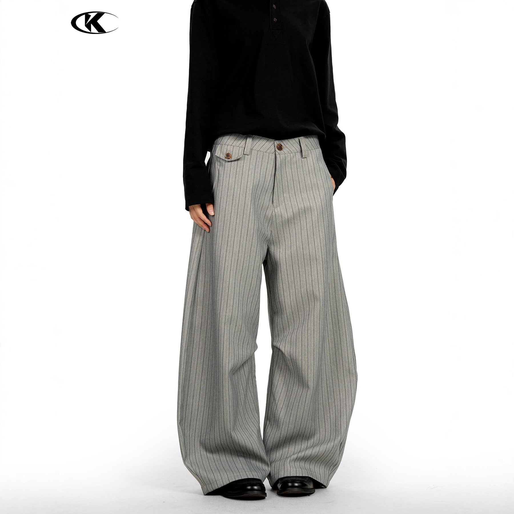 11KN Striped Retro Loose Pants
