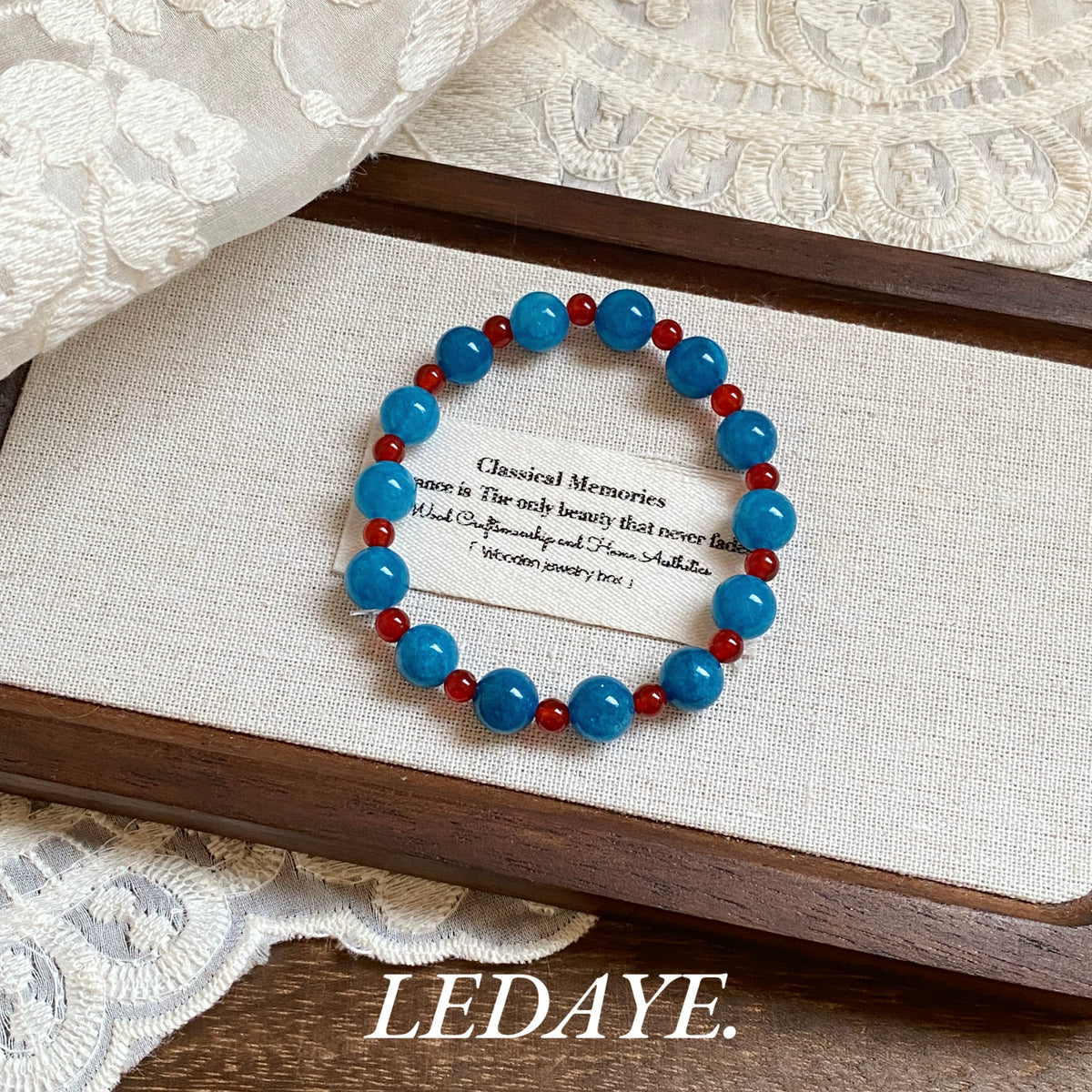 LIDAYE Red Agate Layered Bracelet