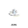 1ST XULIE Sterling Silver Daisy Open Ring