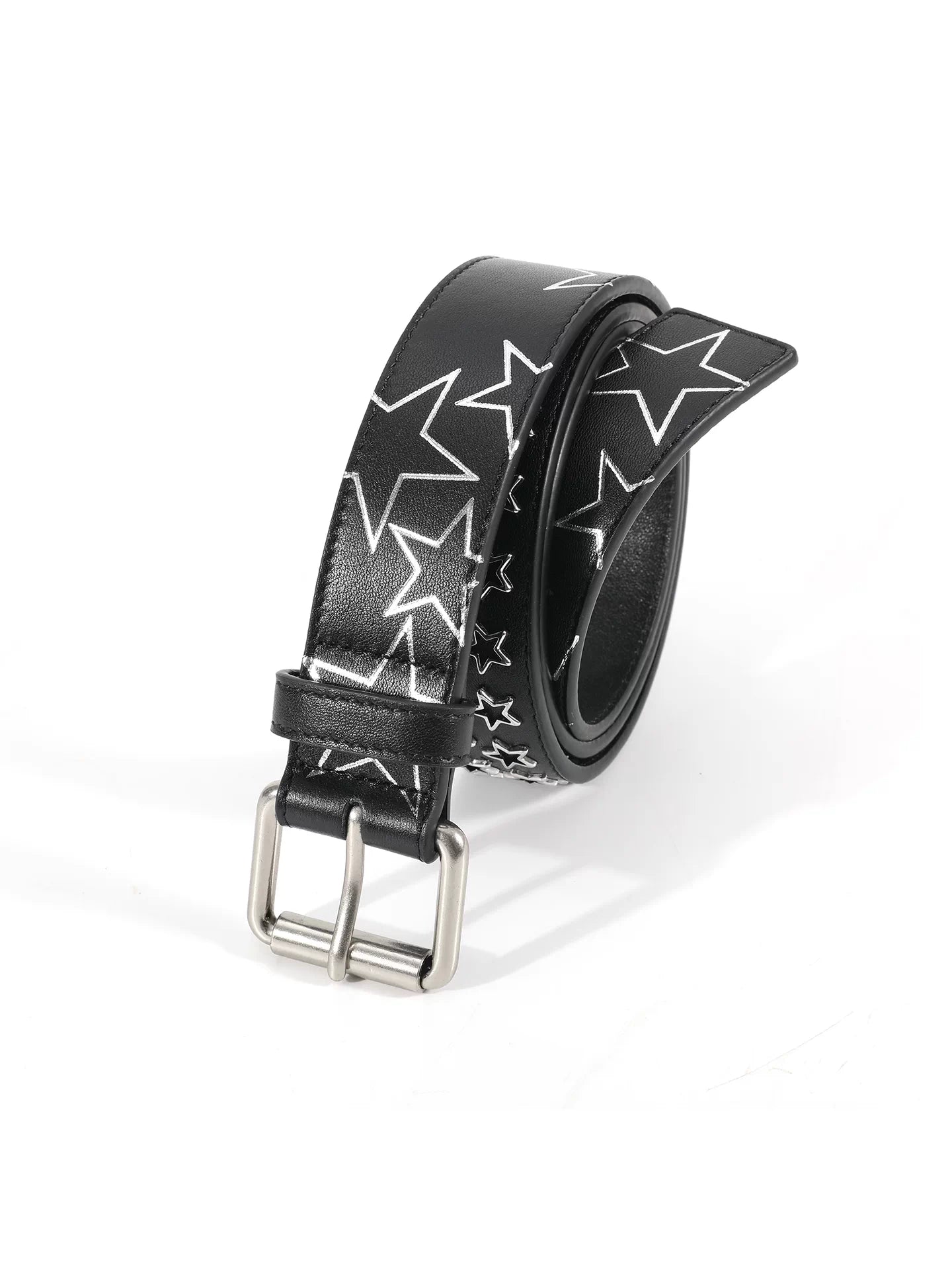 NoEmosen Pentagonal Decorative Rivet Double-sided First-layer Cowhide Belt