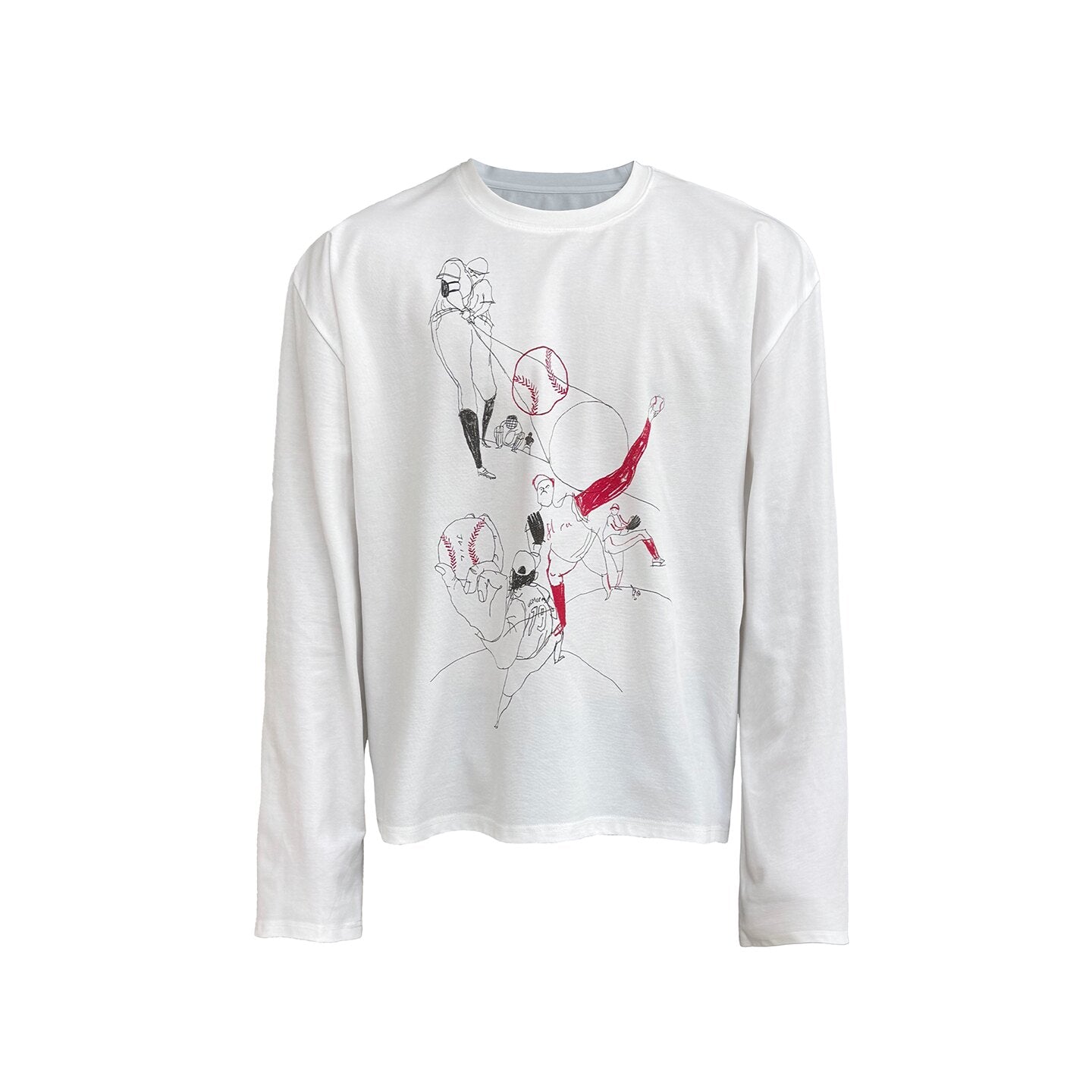 JCAESAR Baseball Battle 260g Relaxed Fit Long-Sleeve Tee