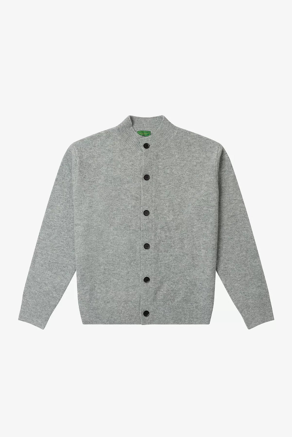 NO LOGO Wool-Blend Stand Collar Button-Up Cardigan
