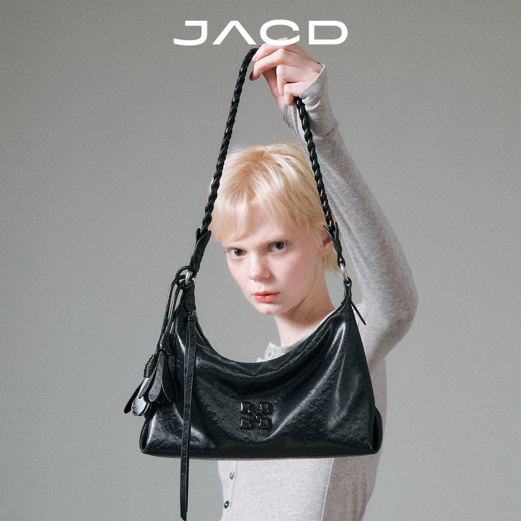 JACD Soft Pink Faux Leather Zip-Top Underarm Bag