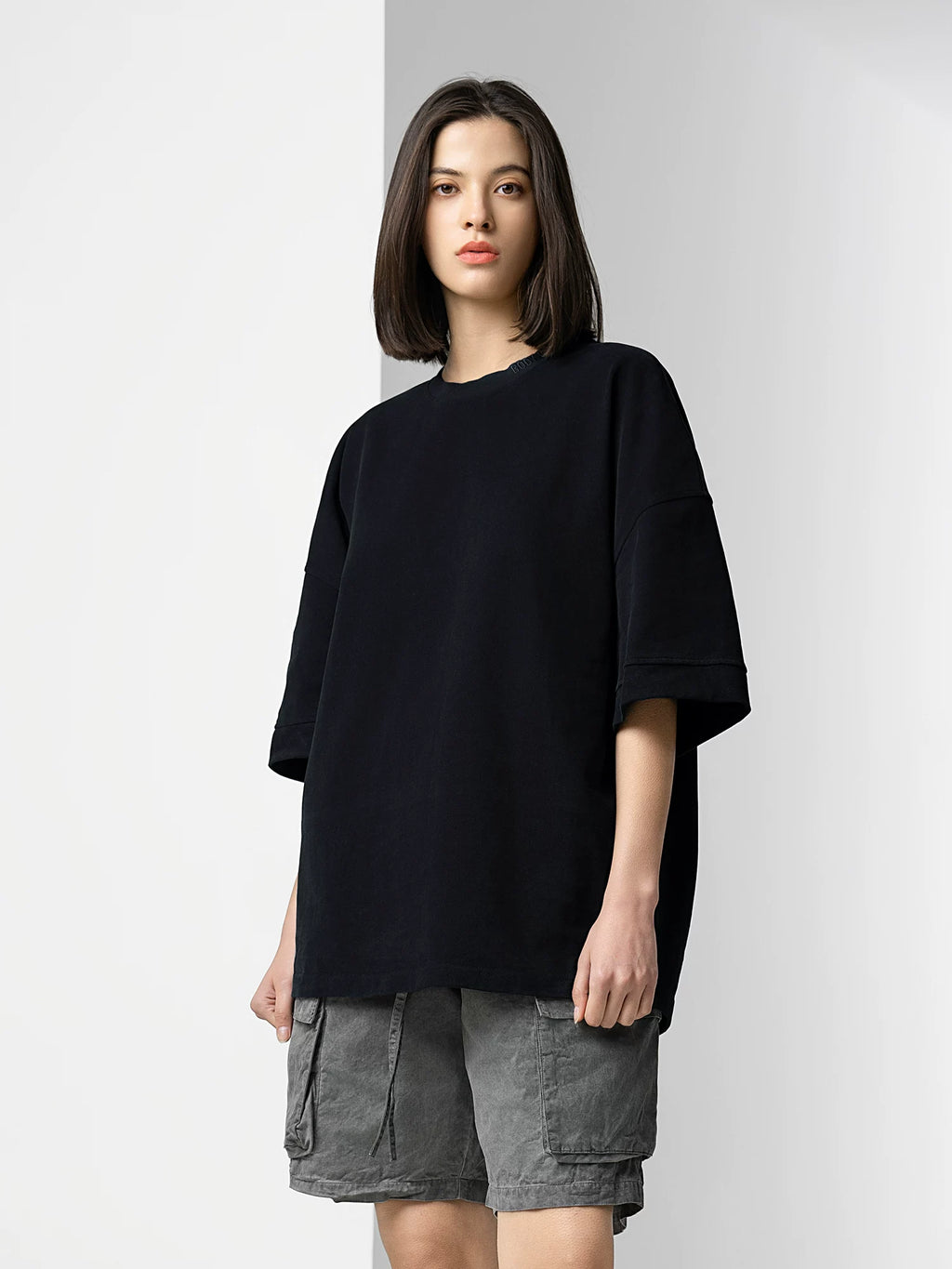 BODYDREAM Heavyweight Pure Cotton Embroidered Loose Tee