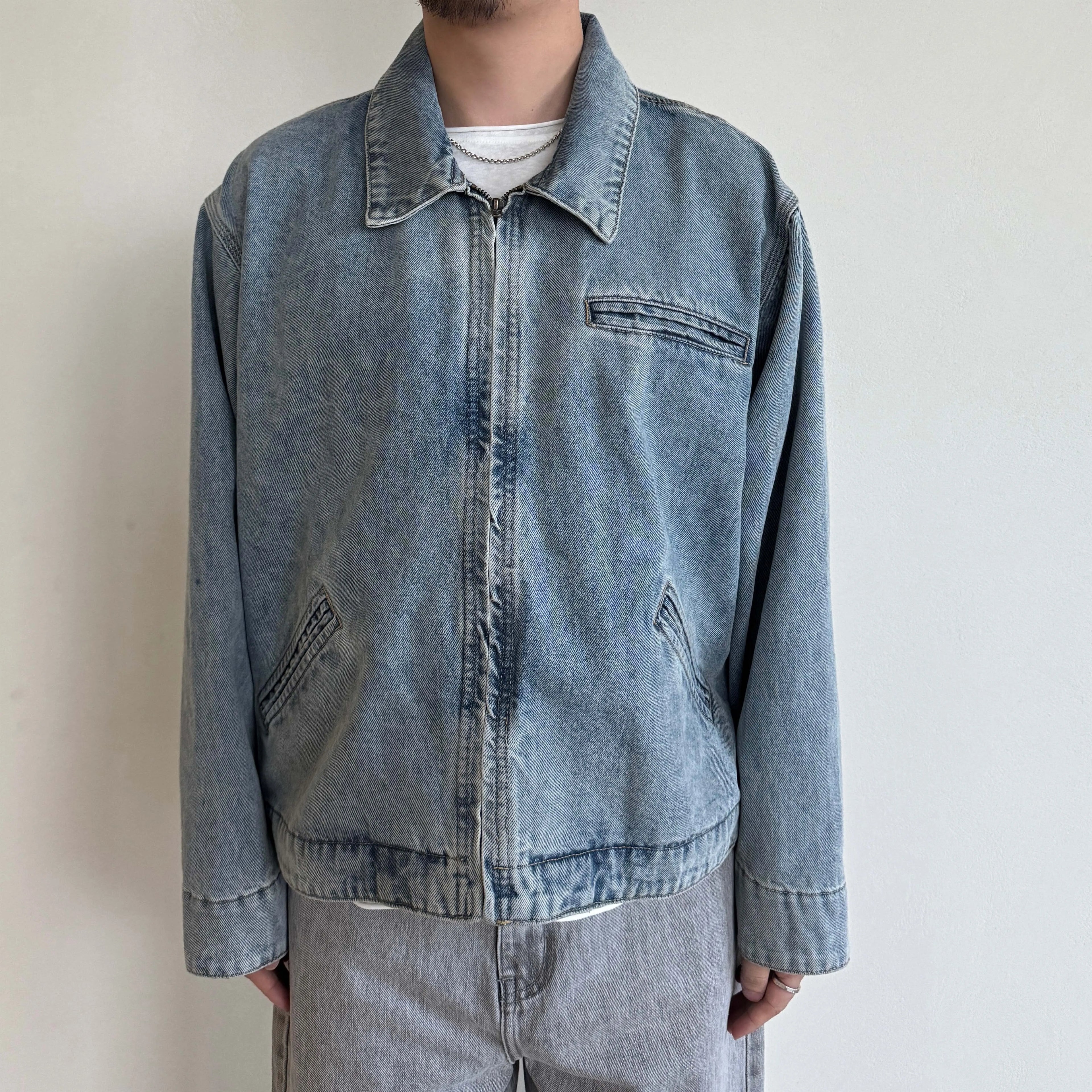 Anniehall Washed Old Blue Detroit Denim Jacket