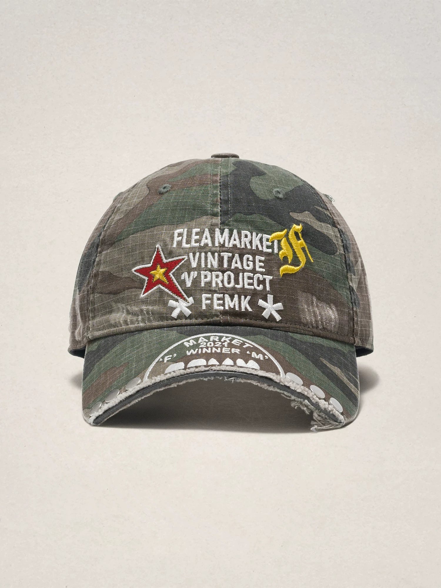 Fleamarket Rivet Old Burr Versatile Baseball Cap