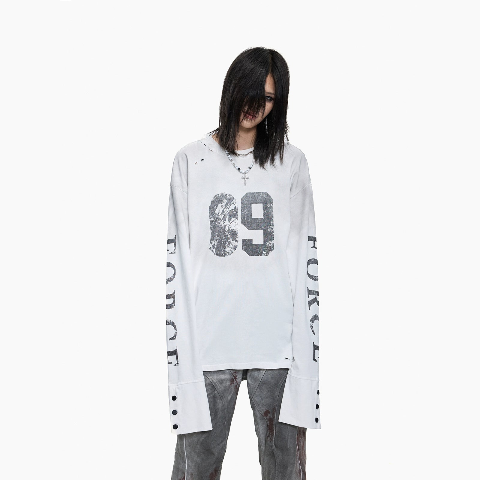 Chanyoou Breasted Crew Neck Sweater