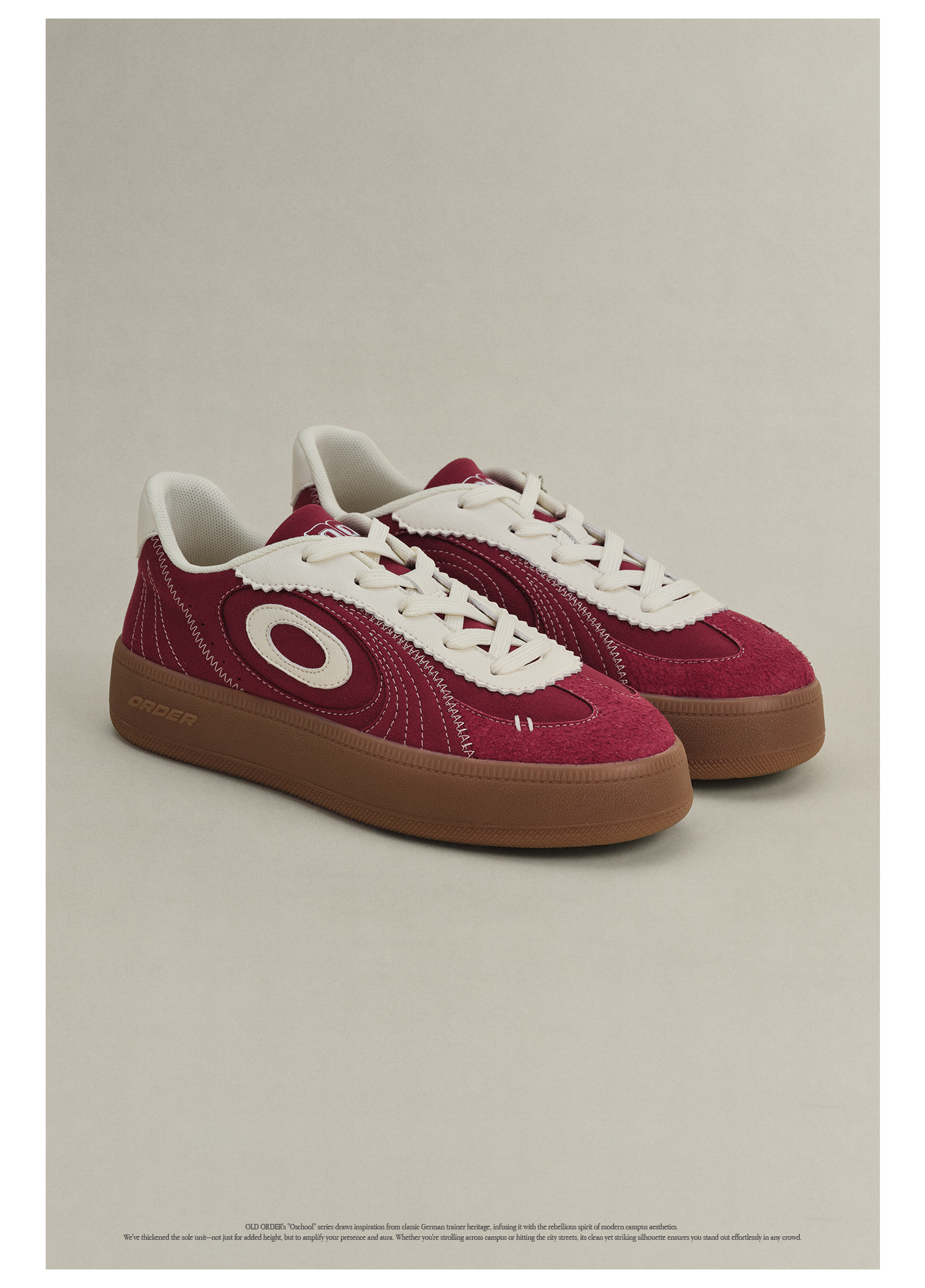 OLD ORDER Suede Thick Sole Retro Training Sneaker