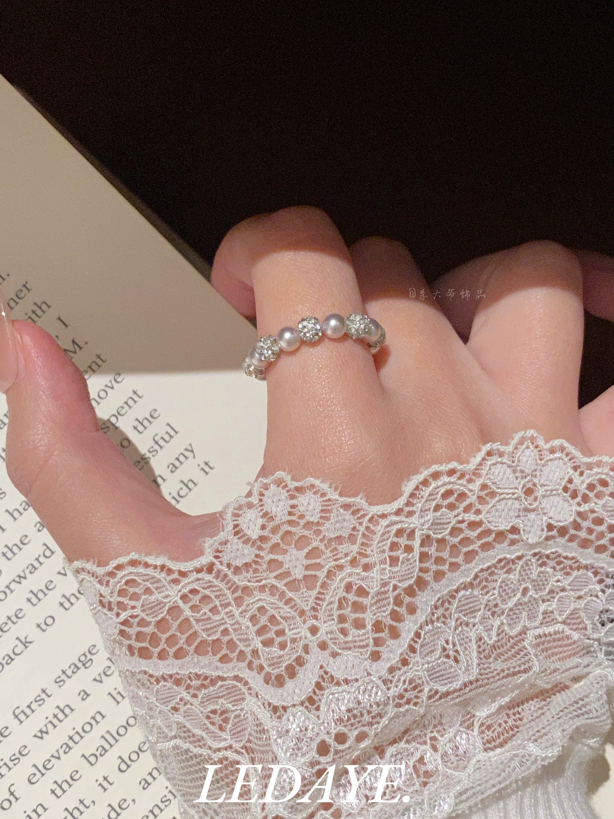 LIDAYE Pearl Double-Layer Zirconia Bracelet