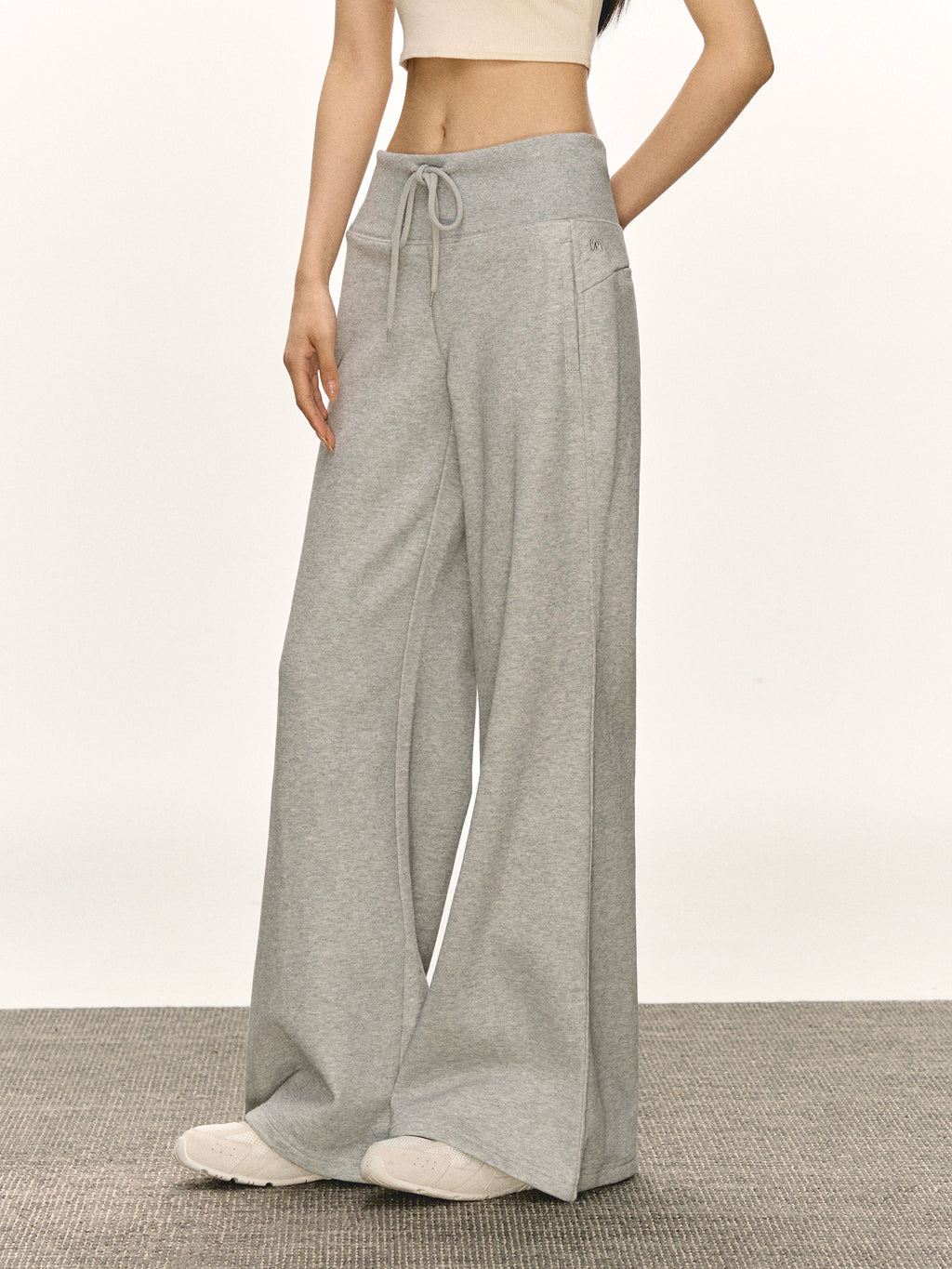 Ariseism Vintage Wide Waist Wide Leg Flared Casual Pants