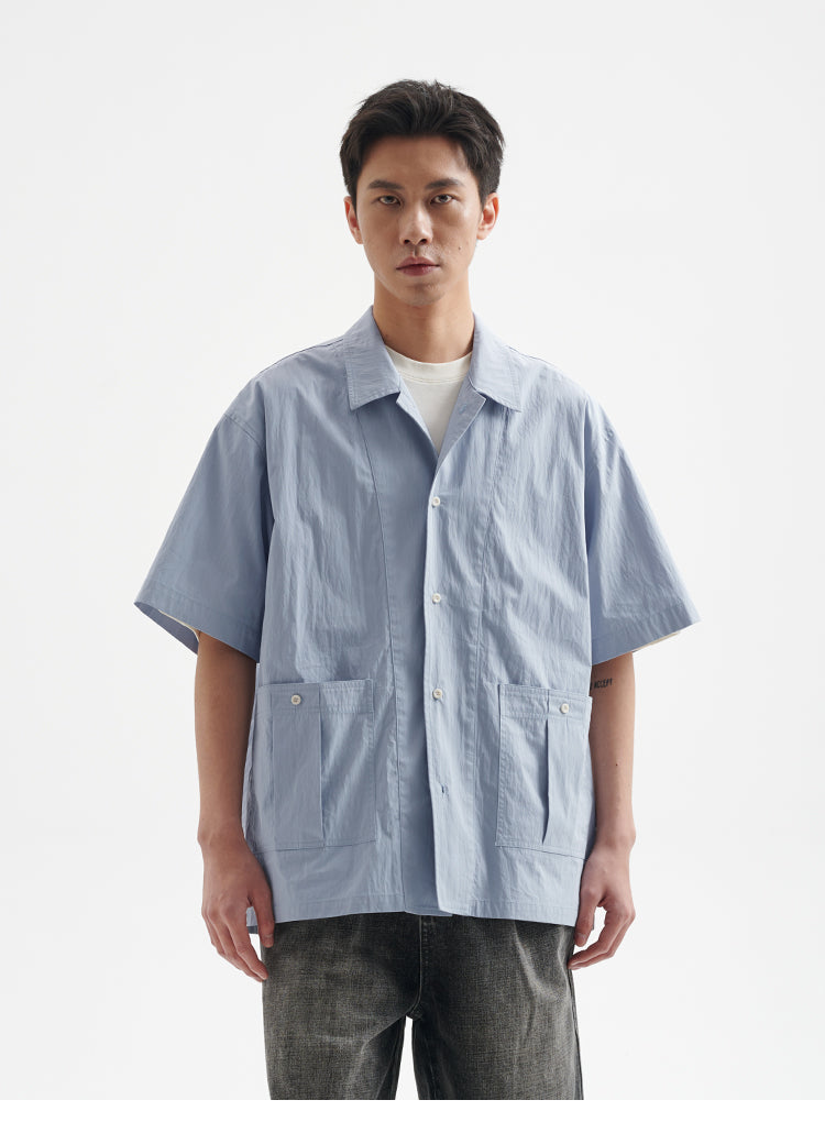 BUTTBILL 25SS Japanese Vintage Tooling Short Sleeve Shirt