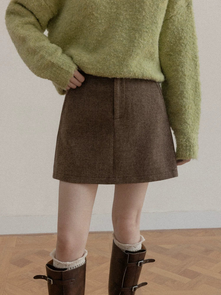 Cantonstory Korean Lazy Crew Neck Loose Knitted Sweater (Clearance)