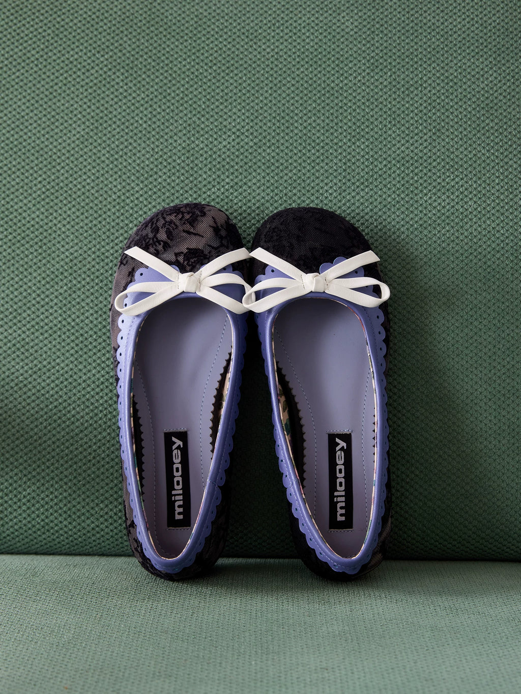 MILOOEY Bow-Detail Leather Ballet Flat