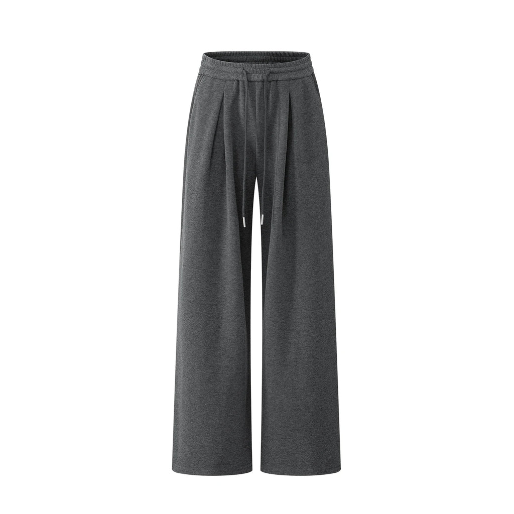 POPWEST V-Neck Loose Wide-Leg Two-Piece Set