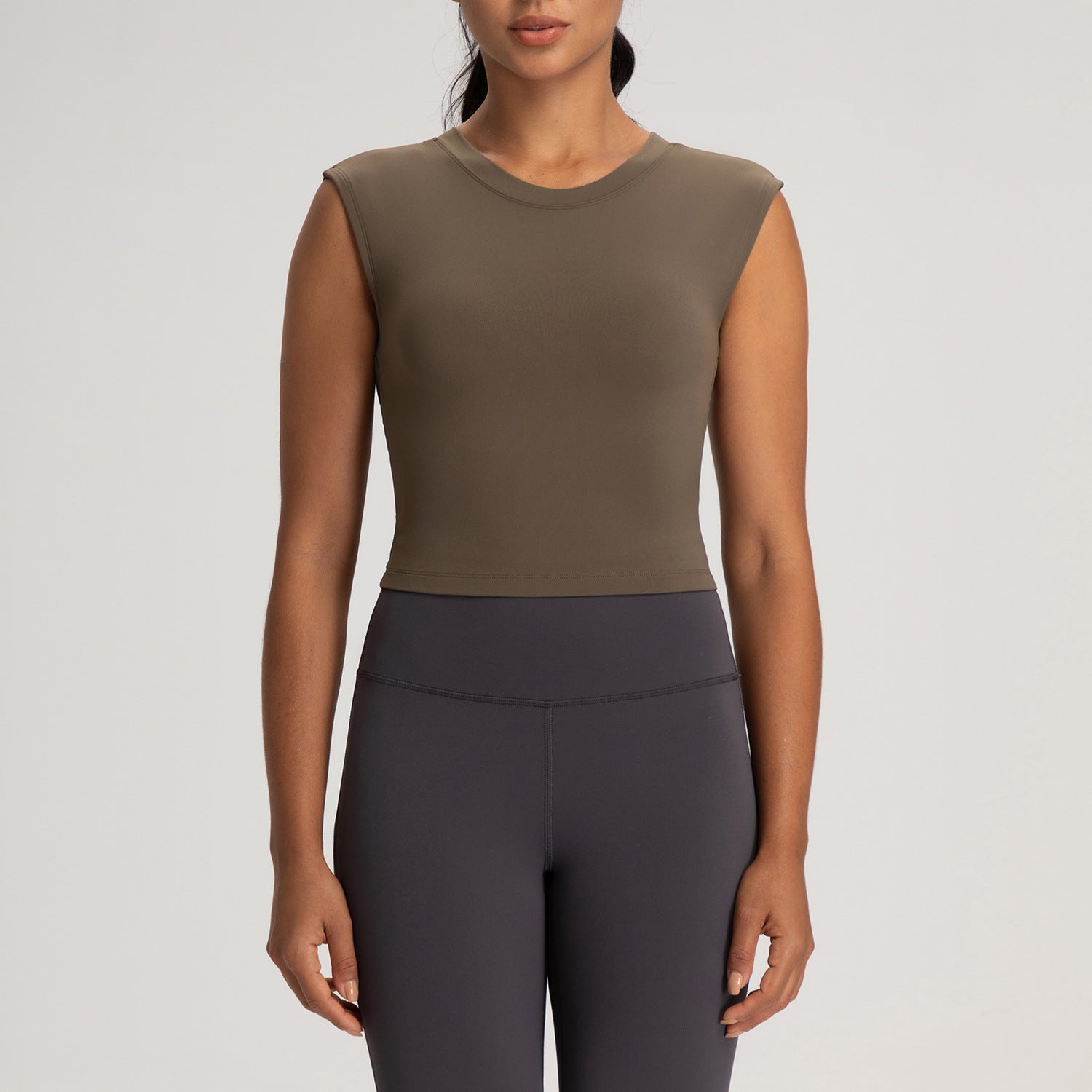 Athena Lulu Nude Backless Tight and Thin Exercise Tee