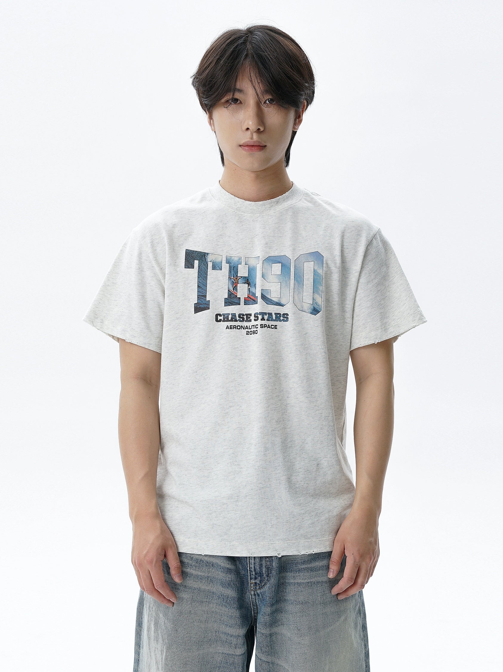 TH90 Cutscene Surf Flower Yarn Cotton Tee