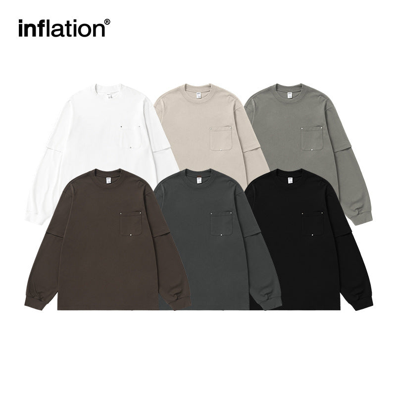 INF Heavy fake two-piece long sleeve Tee