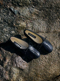 MILOOEY Leather Round-Toe Ballet Flat
