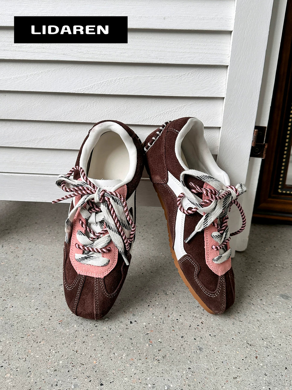 Lidaren Produced Deconstructed Patchwork Lace-Up Sneaker