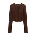 MAMC Striped Multi-Button Cardigan