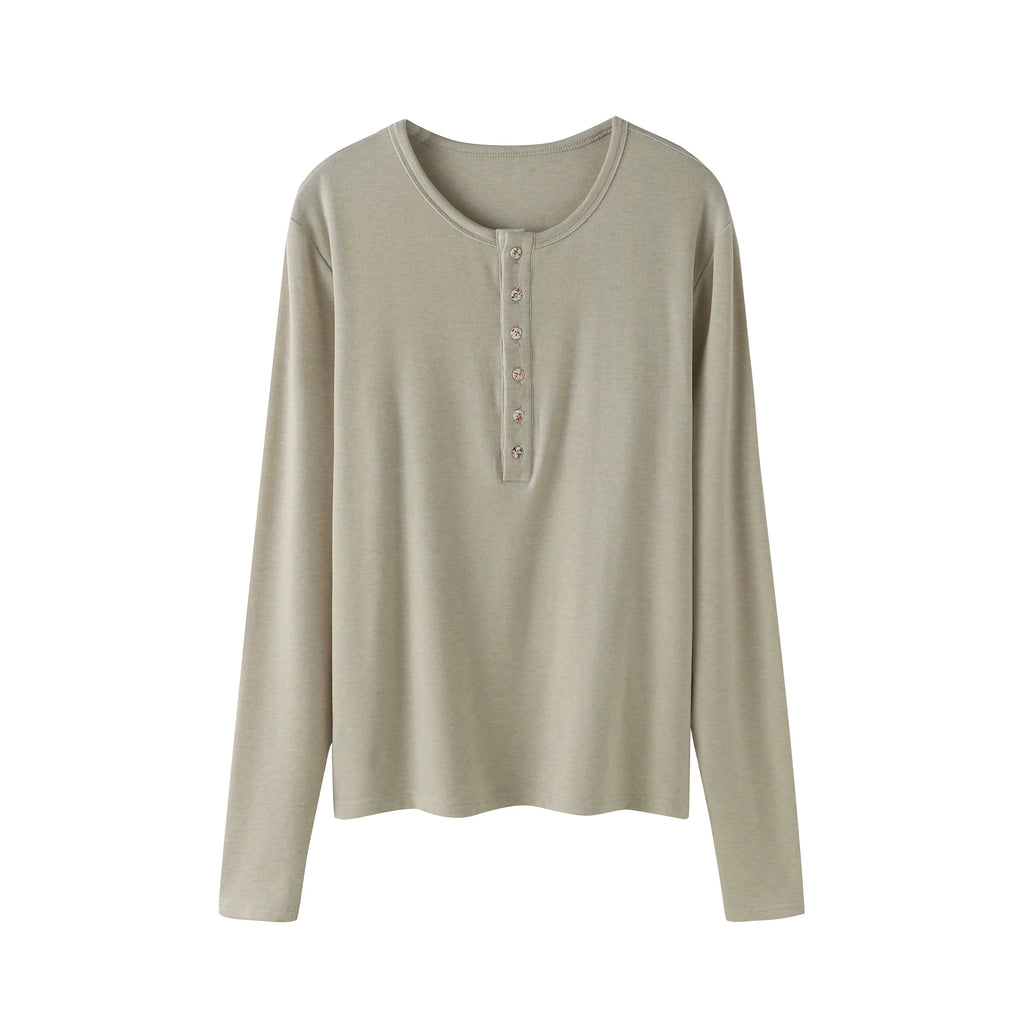 DIMC Tencel Wool Slim-Fit Long-Sleeve Tee