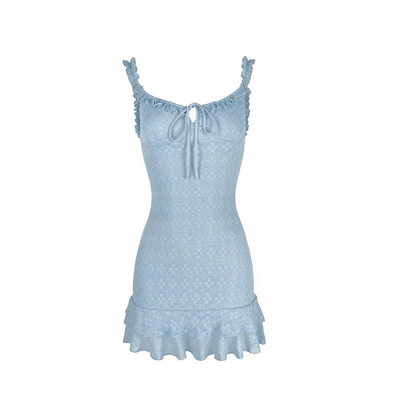Jim Kennet Square Neck Slim Fit Stretch Lace Dress