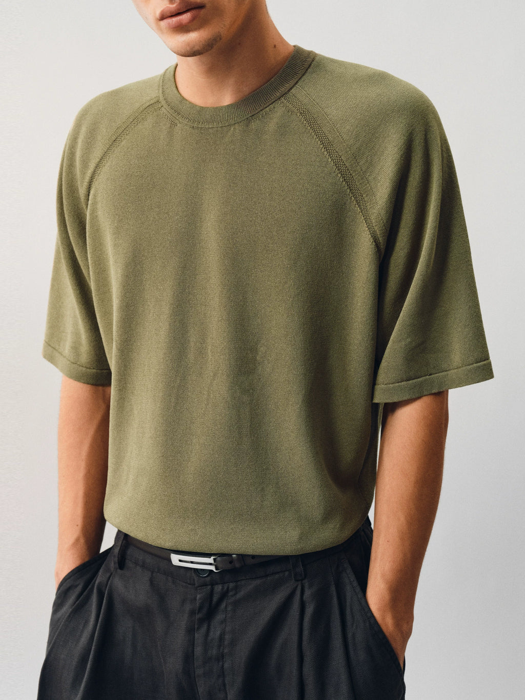 NONRADICAL Washi Yarn Blend Breathable Relaxed Tee
