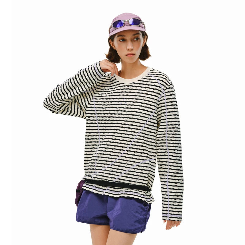 FPA Contrast Ripped Stripe Long Sleeve